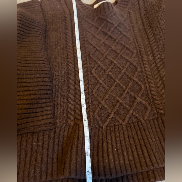 Babaton Dark Brown Cable Knit Sweater - Picture 11 of 13